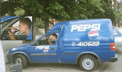 bud driver and the pepsi man